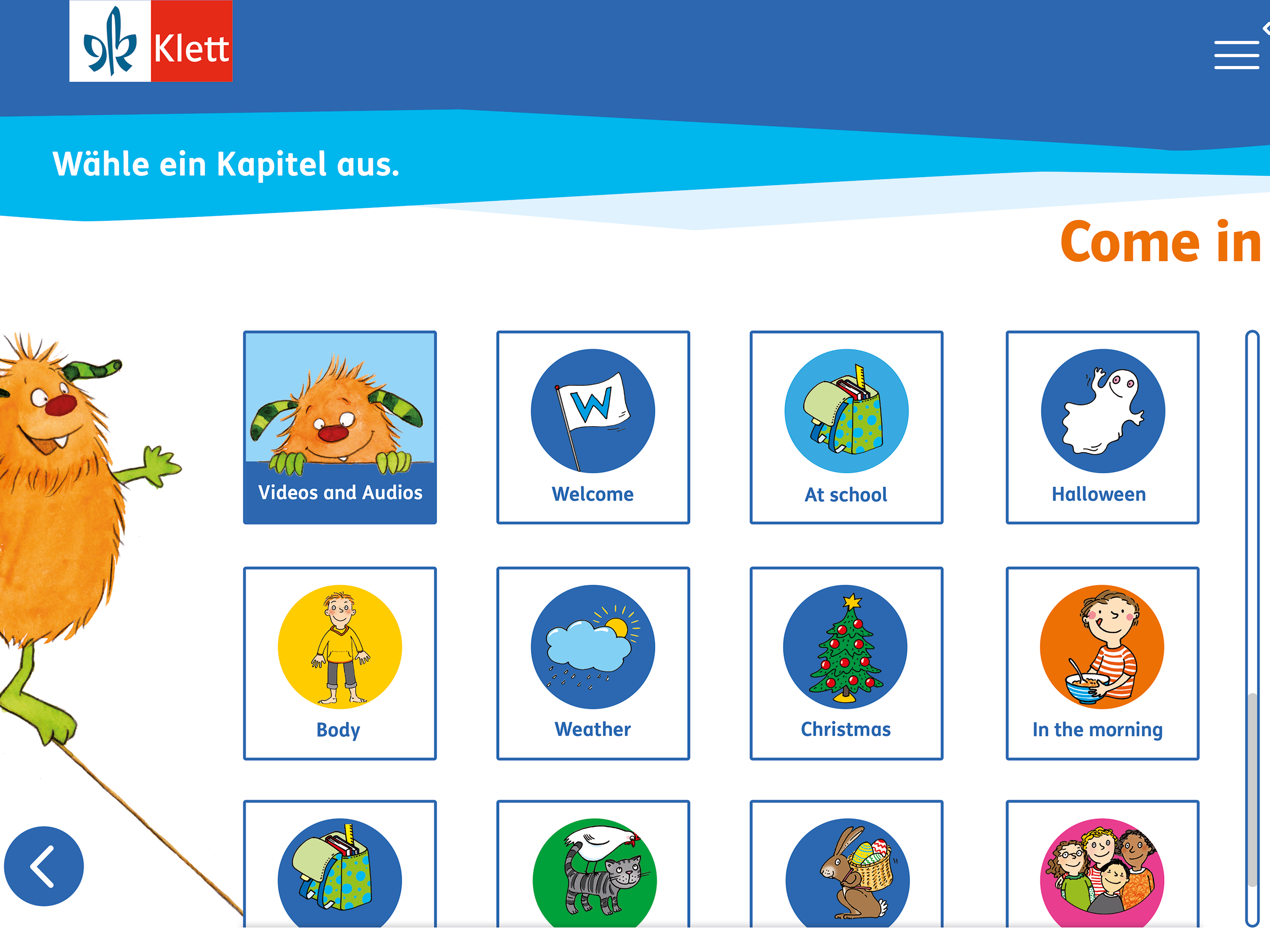 Ernst Klett Verlag - Come in App 3/4 Mit der Lern-App den Wortschatz für  Englisch üben Produktdetails