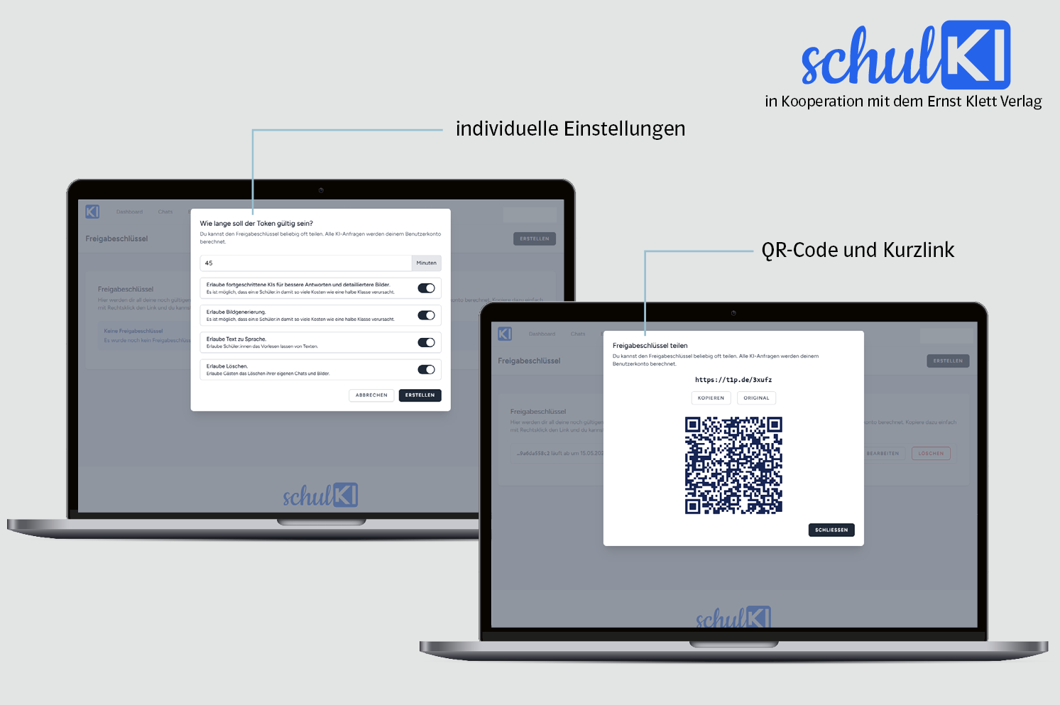 Beispielhafte Darstellung des Dashboards