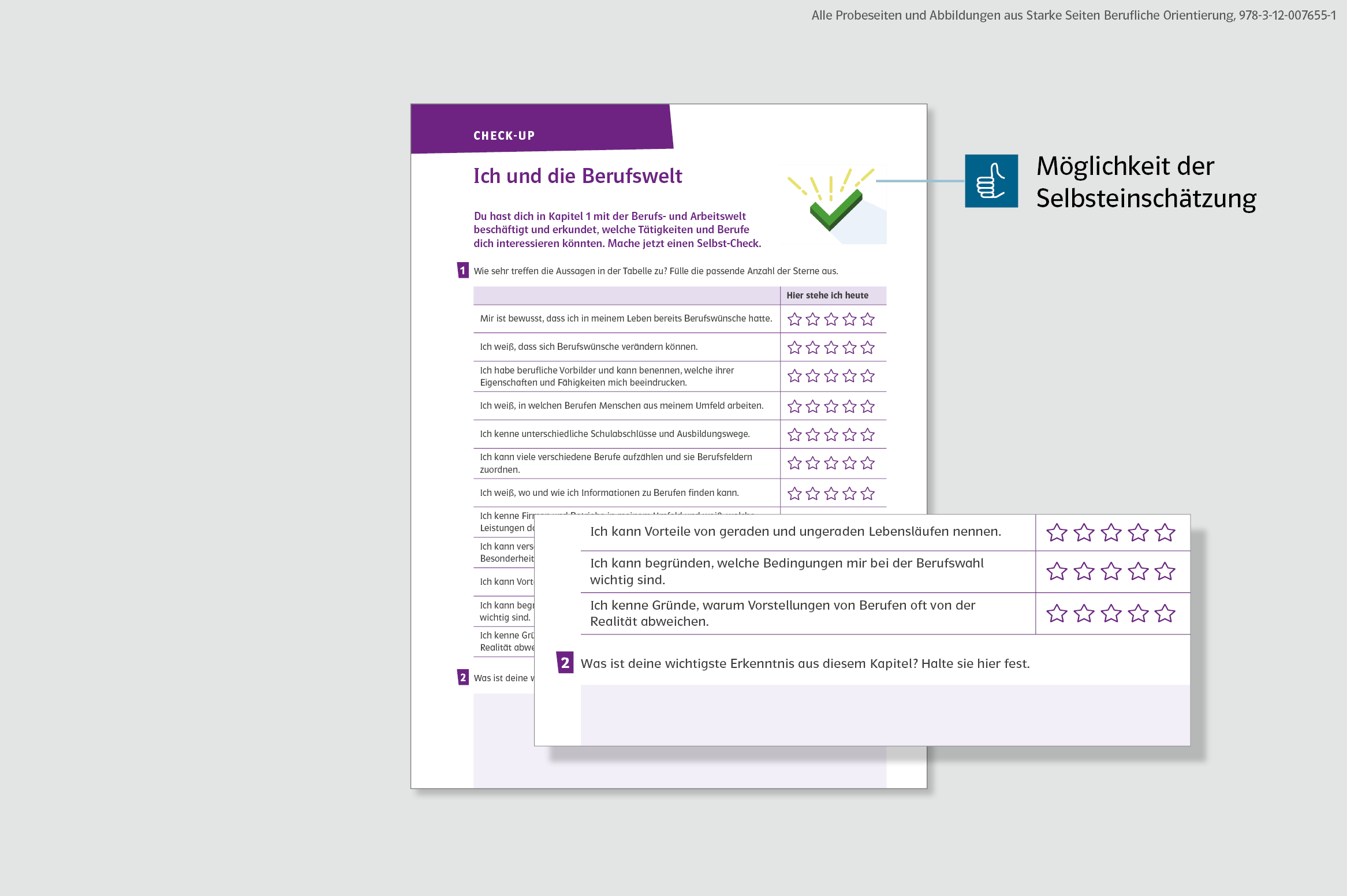 Darstellung einer Check-up-Seite