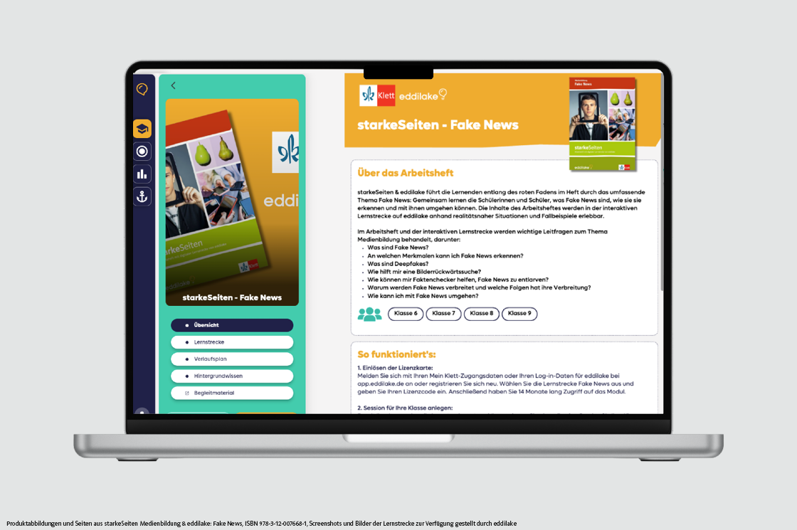 beispielhafte Darstellung der Startseite der eddilake-Plattform