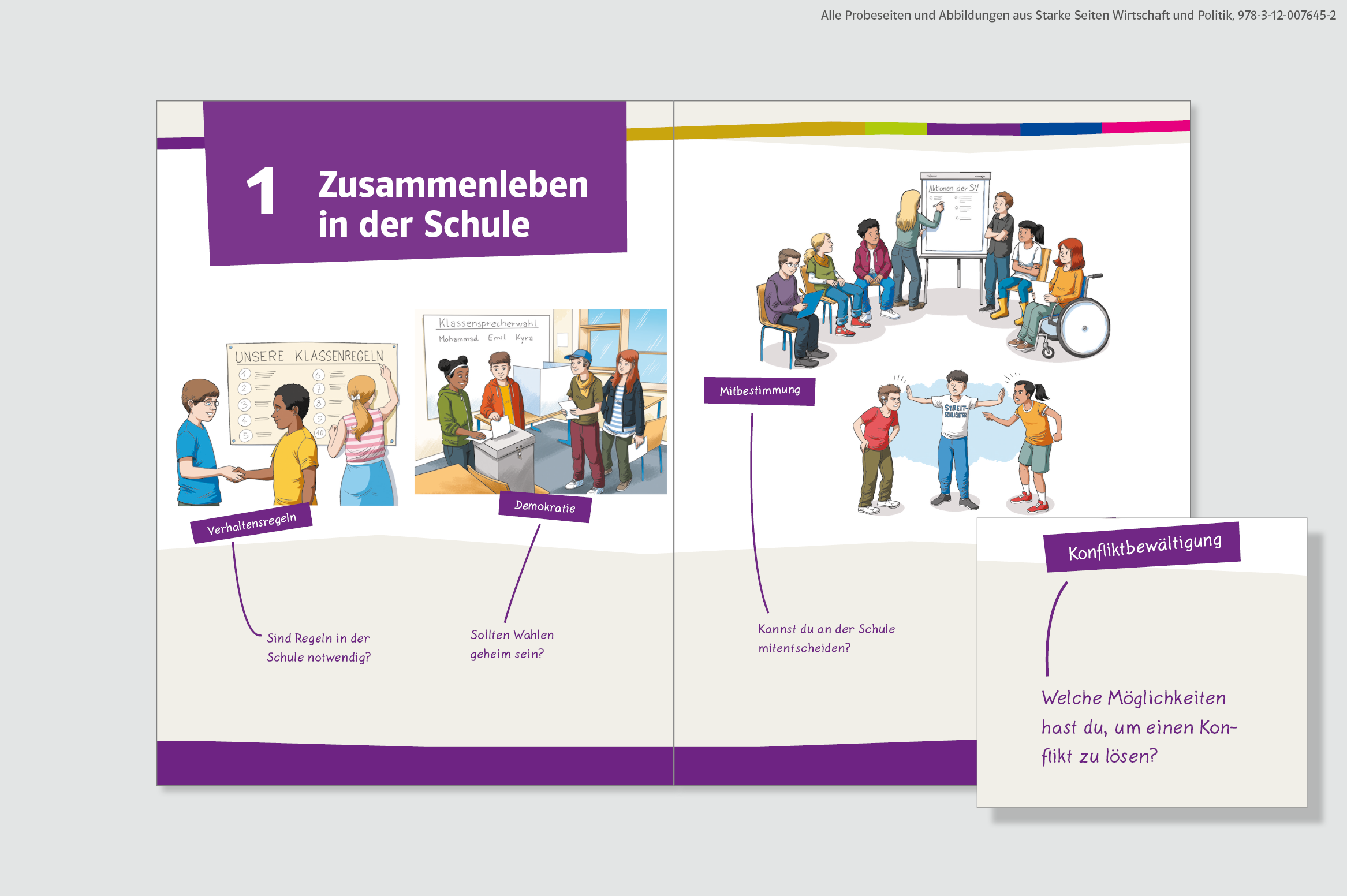 Beispielhafte Darstellung einer Einstiegsseite aus dem Schulbuch